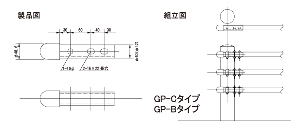 ウレタンがーGP製品図、組立図